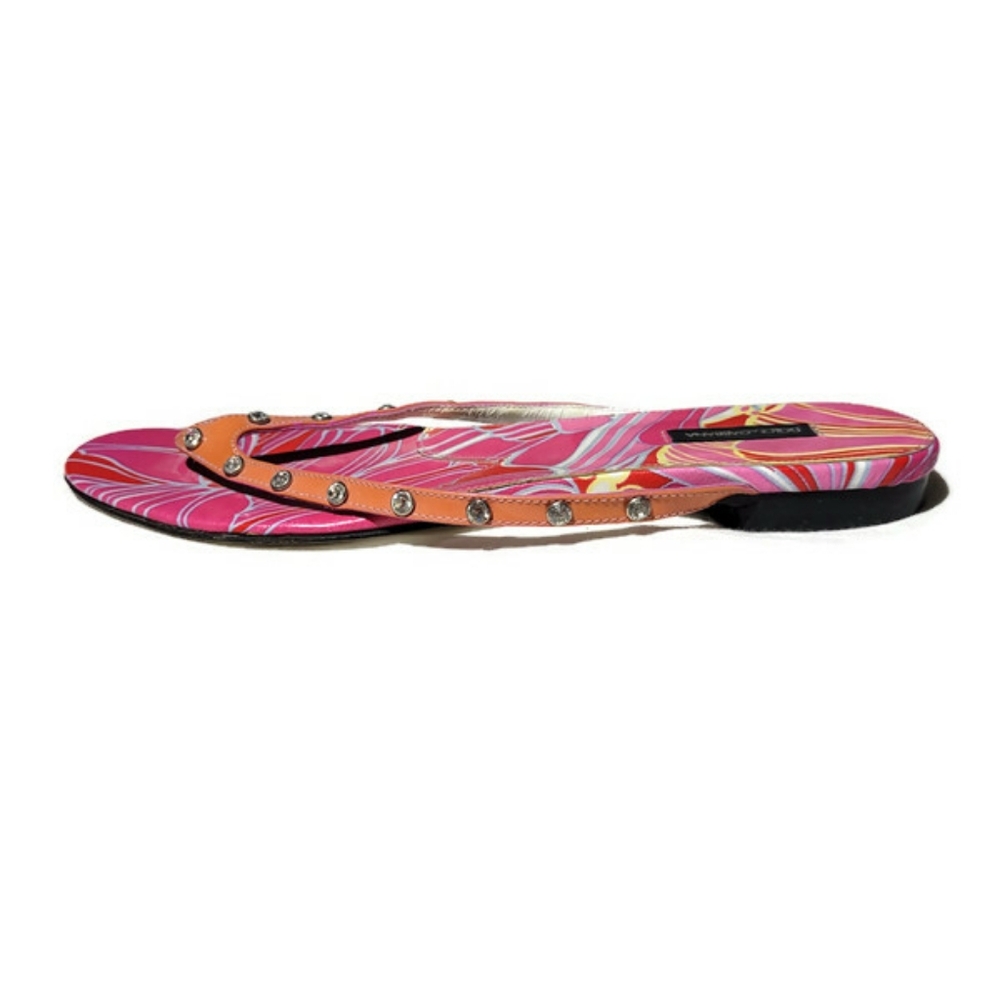 Dolce & Gabbana Pink & Orange Flip Flops with dust bags - Picture 2 of 12